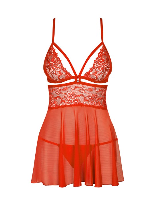 Obsessive - Babydoll Set - Red