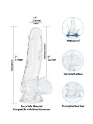 Crystal Addiction - Transparent Dildo - 18 cm