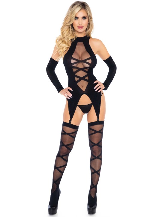 Garter Shirt, Stockings and Gloves