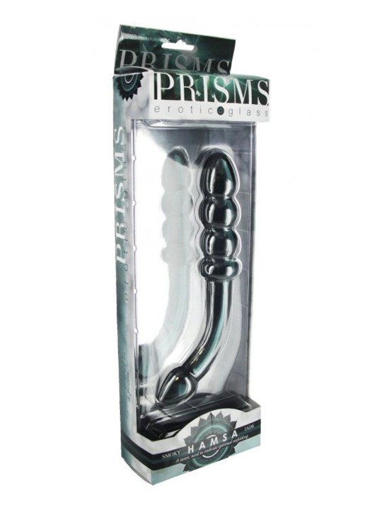 Hamsa G-Spot-/Prostate Dildo - Smoky Jade