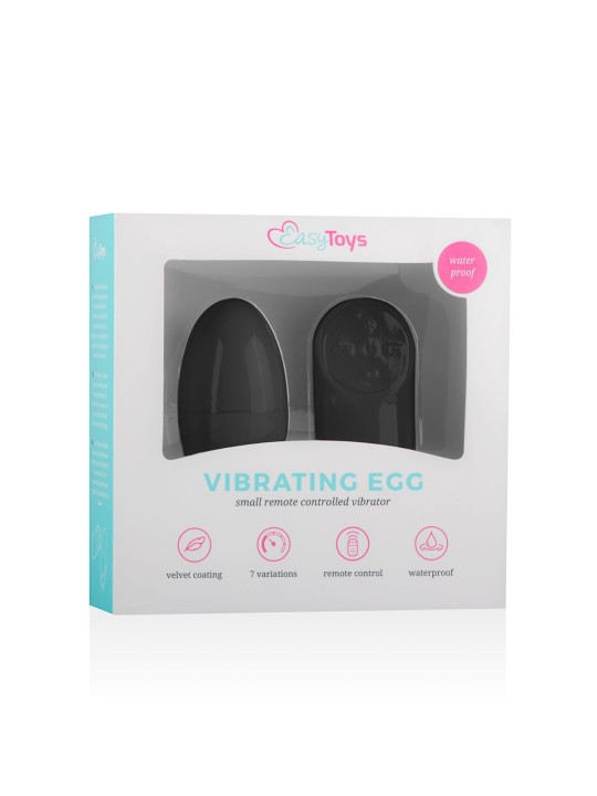 EasyToys - Remote Control Vibrating Egg - Black