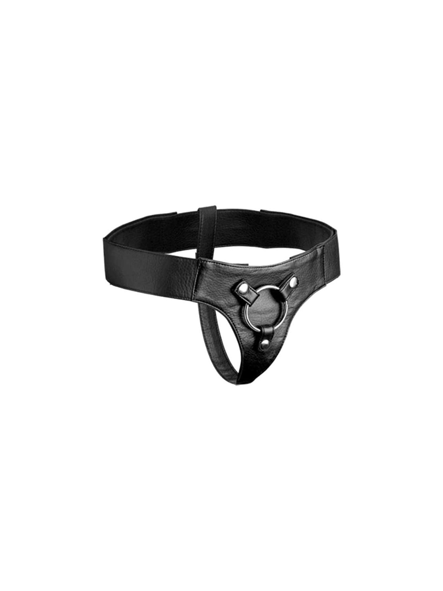 Strap U - Leren Strap On Harnas - Zwart