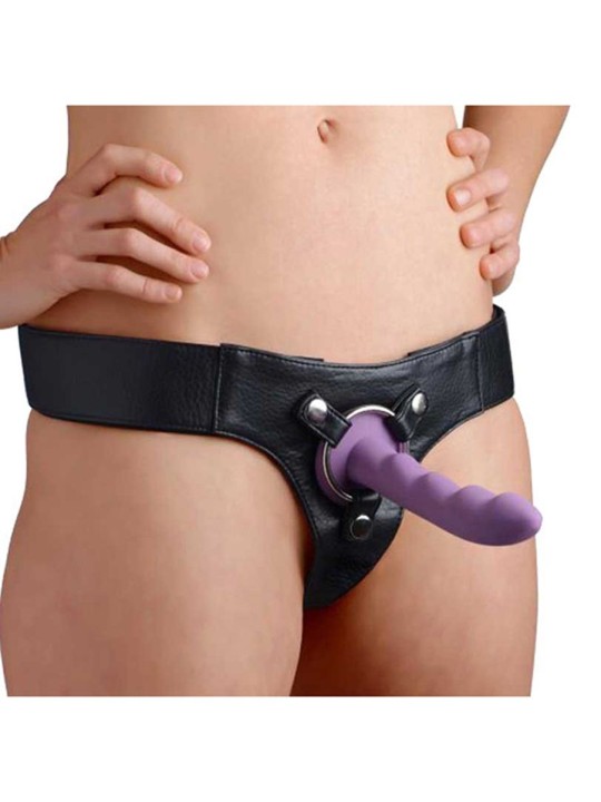 Strap U - Leren Strap On Harnas - Zwart