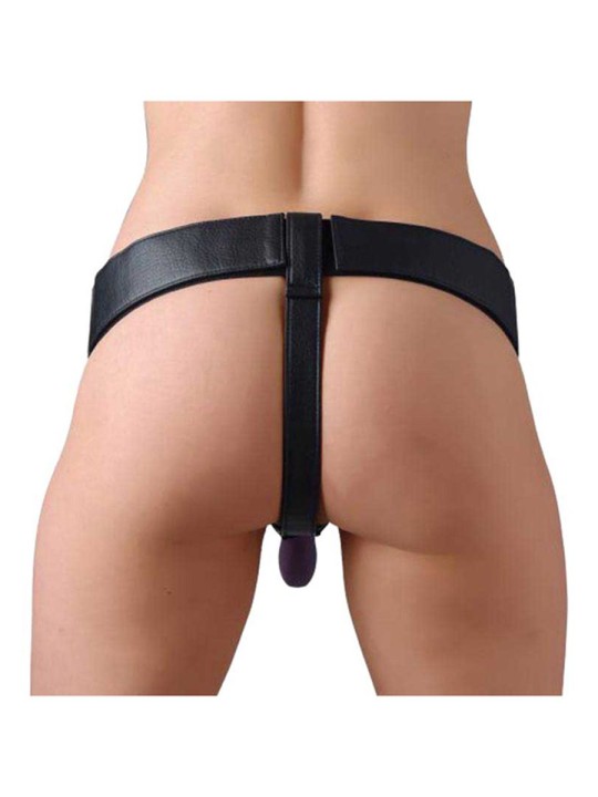 Strap U - Leren Strap On Harnas - Zwart