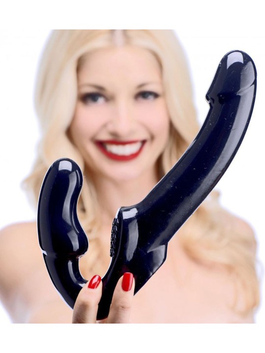 Strapless Voorbind Dildo - Zwart