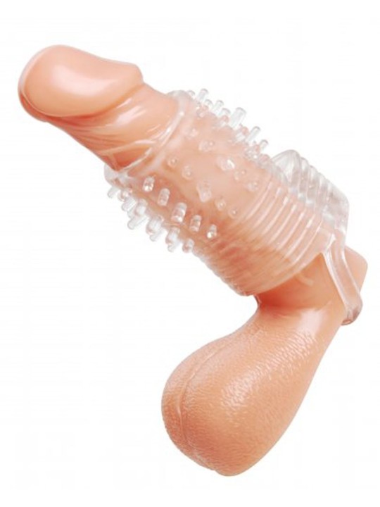 Size Matters - Clear Sensations Vibrerende Penis Sleeve - Transparant