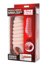 Size Matters - Really Ample - geribbelde penis sleeve