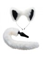 White Fox Buttplug & Haarband Set
