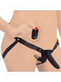 Power Pegger Double Strap-On Vibrator - Black