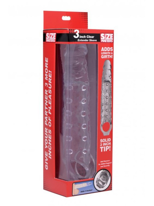Extender Penis Sleeve With Nubs - Clear
