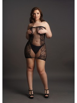 Strapless jurkje Curvy - zwart