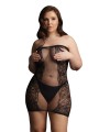 Strapless jurkje Curvy - zwart