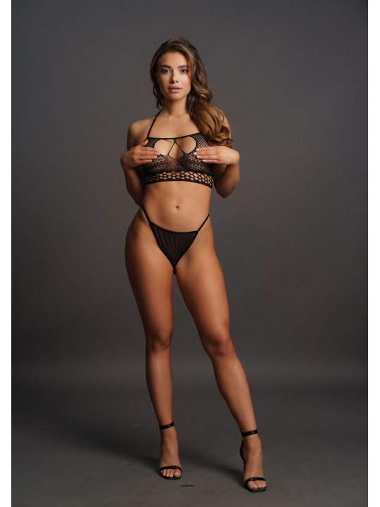 Strappy Halter Top zwart