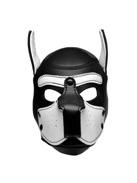 Spike Puppy BDSM Hood - Zwart/Wit