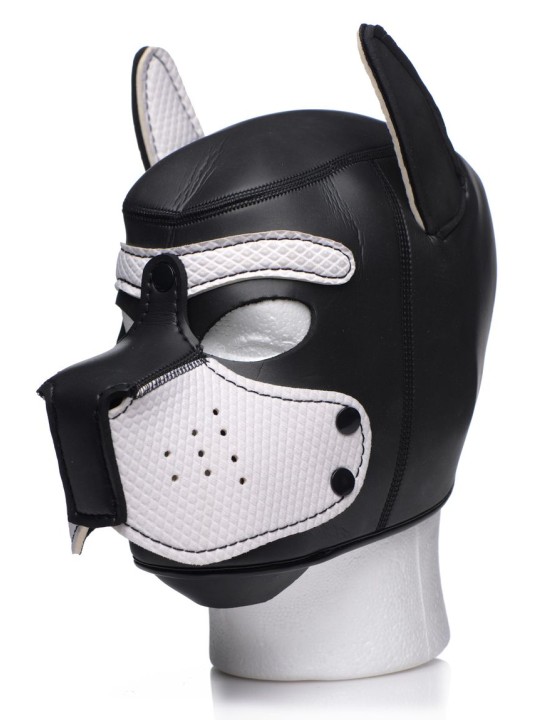 Spike Puppy BDSM Hood - Zwart/Wit