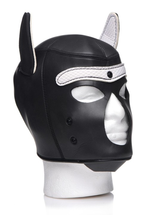 Spike Puppy BDSM Hood - Zwart/Wit