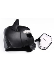 Spike Puppy BDSM Hood - Zwart/Wit