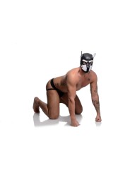 Spike Puppy BDSM Hood - Zwart/Wit