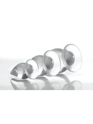 Master Series - Triple Cones Anaalplug Set van 3 - Transparant