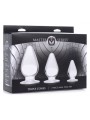 Master Series - Triple Cones Anaalplug Set van 3 - Transparant
