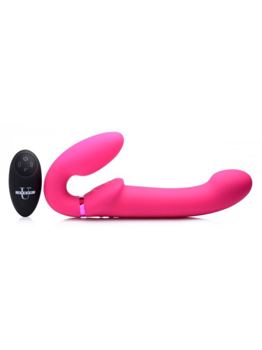 G-Pulse Vibrerende Strapless Strap-On Vibrator Met Afstandsbediening - Roze