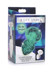 Glow-in-the-Dark Anaalplug Van Glas - Medium