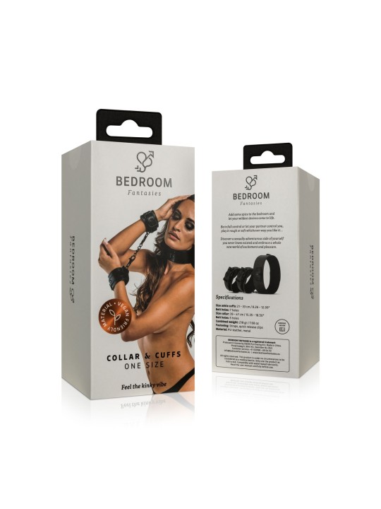 Collar & Wrist Cuffs - Black