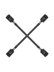Hog Tie Cross Bar With Cuffs - Black