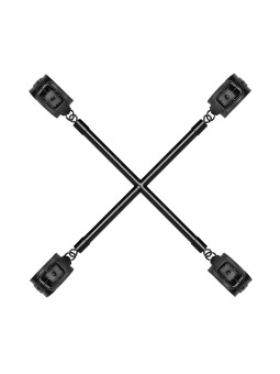 Hog Tie Cross Stang Met Boeien - Zwart