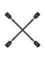 Hog Tie Cross Bar With Cuffs - Black