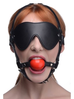 Kinky Verstelbaar Harnas Met blinddoek En Ballgag