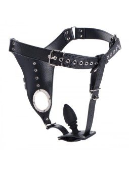Penis Chastity Belt With Silicone Anal Plug