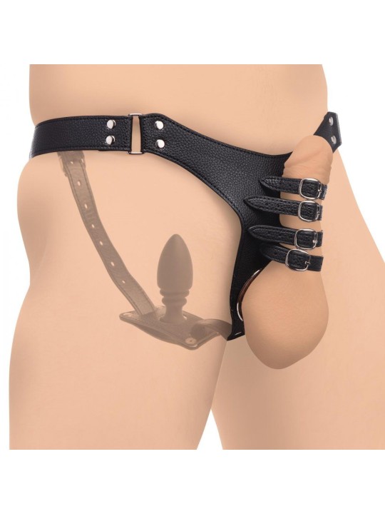 Penis Kuisheidsgordel Met Siliconen Anaal Plug