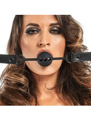 Open Siliconen Ball Gag - Zwart