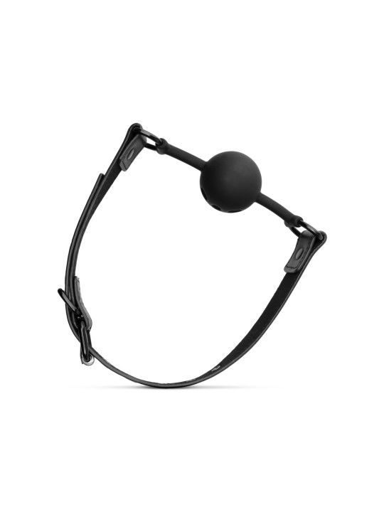 Open Siliconen Ball Gag - Zwart