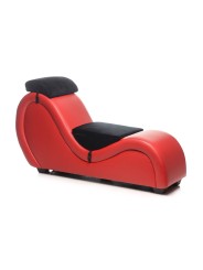 Kinky Seks Sofa Met Boeien en Positie Kussens - Zwart/Rood