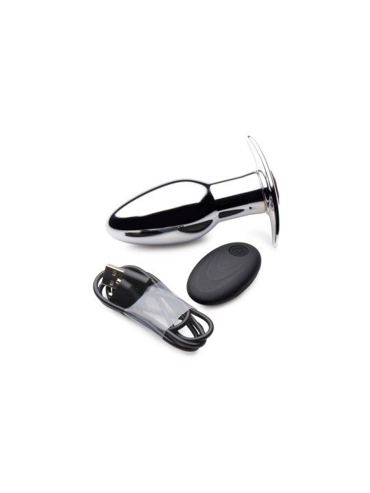 Chrome Blast Rechargeable Butt plug with Remote Control - Small