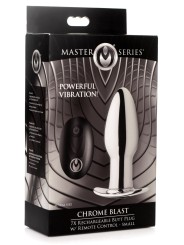 Chrome Blast Rechargeable Butt plug with Remote Control - Small