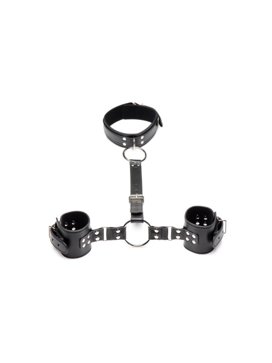 Strict - Halsband Met Polsboeien Restraint Set - Zwart