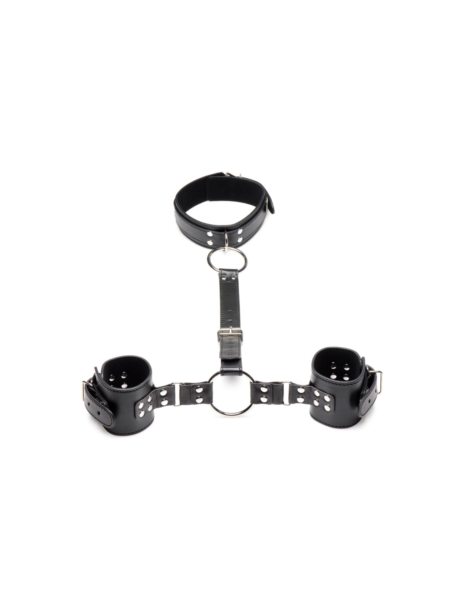 Strict - Halsband Met Polsboeien Restraint Set - Zwart