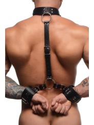 Strict - Halsband Met Polsboeien Restraint Set - Zwart
