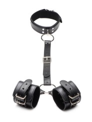 Strict - Halsband Met Polsboeien Restraint Set - Zwart