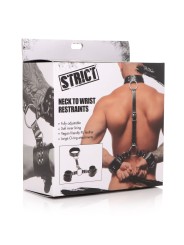 Strict - Halsband Met Polsboeien Restraint Set - Zwart