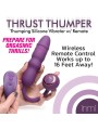 Thru Thumper Stotende Siliconen Vibrator met Afstandsbediening