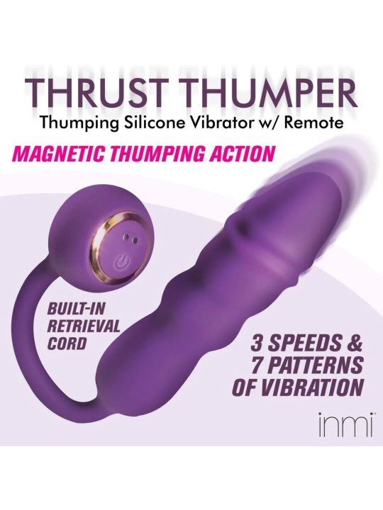Thru Thumper Stotende Siliconen Vibrator met Afstandsbediening