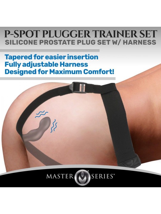 P-Spot Plugger Anaalplug met Harnas & Afstandsbediening