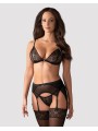Obsessive - 3-piece bra set Shibu - black