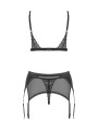 Obsessive - 3-piece bra set Shibu - black
