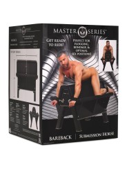 Bareback Submission Horse Bondage Bank - Zwart