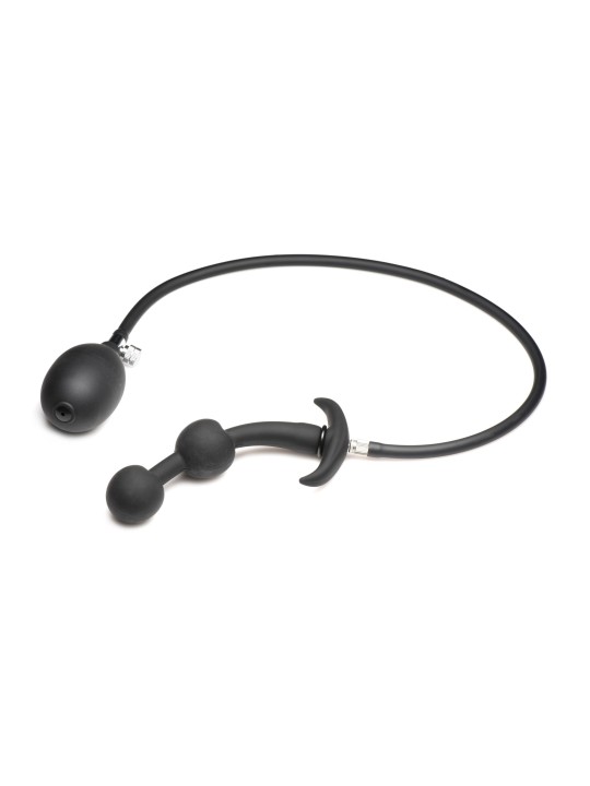 Inflatable Silicone Anal Plug - Black